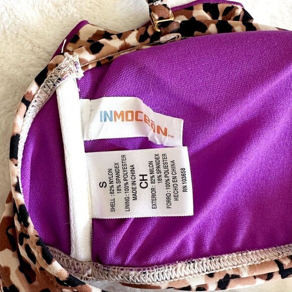 Cheetah Print Bikini Top - Size Small - Picture 3 of 5